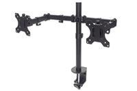 Manhattan 461528 Monitor-tafelbeugel Aantal monteerbare displays: 2 Display(s) 33,0 cm (13) - 81,3 cm (32) Zwart In hoogte verstelbaar, Kantelbaar, Zwenkbaar - thumbnail