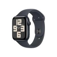 Apple Watch SE (2024) GPS 44 mm Aluminium kast Sport Band Middernacht S/M - thumbnail