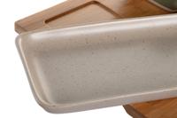 Set voor voorgerechtjes DKD Home Decor 24 x 23,5 x 1,5 cm Porselein Multicolour Bamboe 6 Onderdelen Scandinavisch - thumbnail