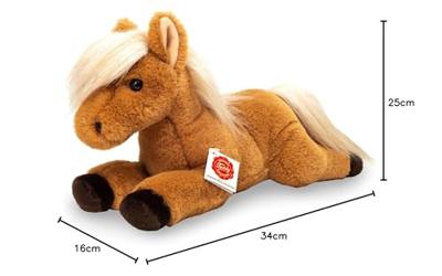Pluchen paard liggend 34 cm TEDDY HERMANN bruin