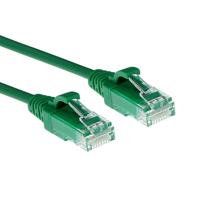 ACT DC9730 LSZH U/UTP CAT6 Datacenter Slimline Patchkabel Snagless | RJ45 Connectoren| Groen | 15 cm - thumbnail