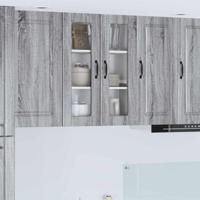 Keukenkast met plank Grijs Sonoma 60 x 31 x 80 cm Bewerkt hout - thumbnail