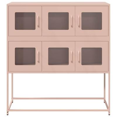 Dressoir 100,5x39x107 cm koudgewalst staal roze