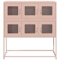 Dressoir 100,5x39x107 cm koudgewalst staal roze - thumbnail
