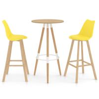 vidaXL 3-delige Barset geel - thumbnail