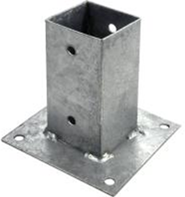 Connex paalhouder op plaat 91x91x150 vvz - hv4274