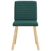 Eetkamerstoelen 4 st stof donkergroen - thumbnail