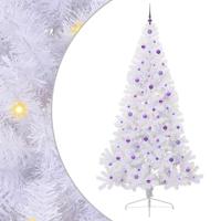 Kunstkerstboom met 300 LED Wit 240 cm PVC en staal - thumbnail