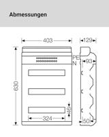 Hensel KV 9354 Schakelkast (leeg) 630 x 403 x 129 PS Grijs-wit (RAL 7035) 1 stuk(s) - thumbnail