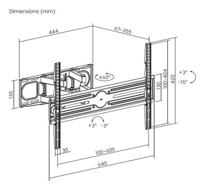 TV houder Aisens WT80TSLE-327 37" 80" 40 kg