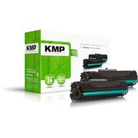 KMP Toner vervangt Canon, HP HP 12A (Q2612A) Compatibel 2-pack Zwart 2000 bladzijden H-T114D 1114,0021 - thumbnail
