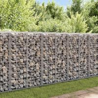 VidaXL Schanskorfmuur met deksels 20x20x100 cm gegalvaniseerd staal - thumbnail