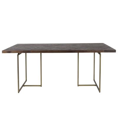 Dutchbone Eettafel 'Class' Antique Brass, 180 x 90cm