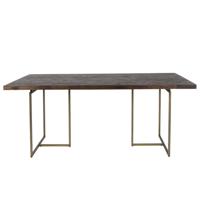 Dutchbone Eettafel 'Class' Antique Brass, 180 x 90cm - thumbnail