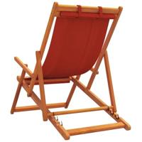 Strandstoelen 2 st inklapbaar stof rood - thumbnail