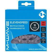 M-Wave ketting 11-speed, 1/2x11/128 116l zilver anti-roest (hangverpakking) - thumbnail
