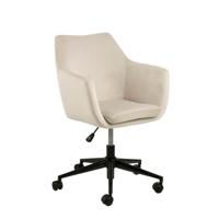 Bendt Bureaustoel 'Rikke' Velvet, kleur Zand - thumbnail