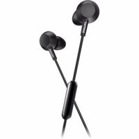 Philips E4105BK/00 In-Ear-Oordopjes met Microfoon (Bass+, Afstandsbediening in Het Snoer, 10-mm-Neodymium-Drivers, 3 Verwisselbare Rubberen Kapjes, 1,2-m-Kabel) Zwart - 2020/2021 Model - thumbnail
