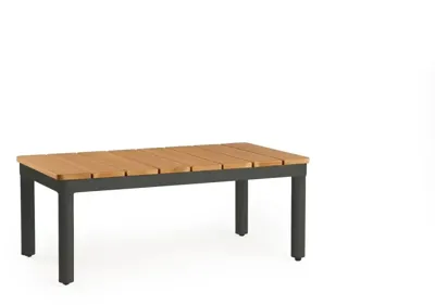 Tierra Outdoor lounge tuintafel sola teak 76x40x30cm charcoal