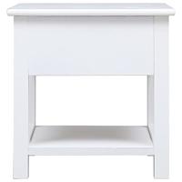 Bijzettafel 40x40x40 cm paulowniahout wit - thumbnail