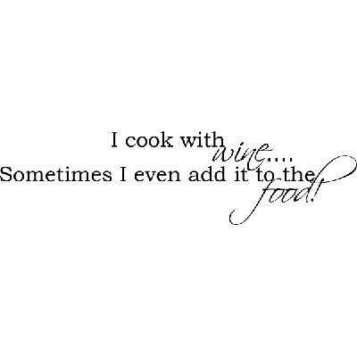 I cook with wine - Muursticker I cook with wine - Muursticker