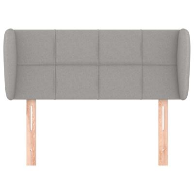 Hoofdbord met randen 83x23x78/88 cm stof lichtgrijs