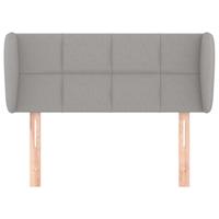 Hoofdbord met randen 83x23x78/88 cm stof lichtgrijs - thumbnail