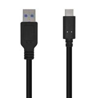 AISENS A107-0450 USB 3.1 Gen2 Kabel 10Gbps 3A Type USB-C/M-A/M, zwart, 1,5 m - thumbnail
