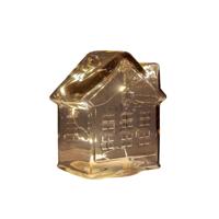 Huisje glas LED 12,5x7,5 roze Anna's Collection - Annas collection - thumbnail