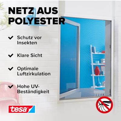 tesa STANDARD 55672-00021-03 Vliegenhor (b x h) 1500 mm x 1300 mm Antraciet 1 stuk(s)