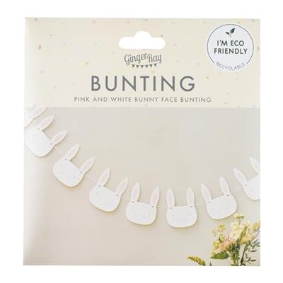 Ginger Ray slinger bunny wit/roze 2 m | 20 stuks