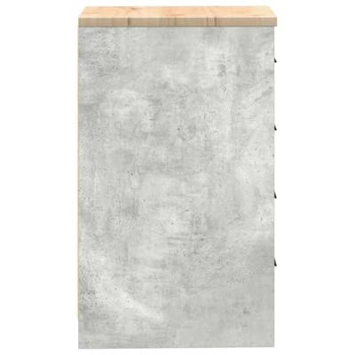 Garagekast 40x51x85 cm massief grenenhout betongrijs Garagekast 40x51x85 cm massief grenenhout betongrijs