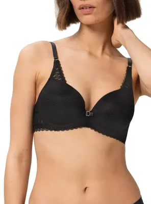 Kanten bh met beugel - Aura Spotlight WHP - Stevige spacer bh met vulling - Zwart en creme