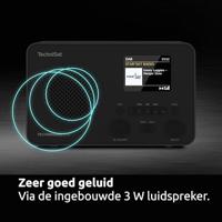TechniSat TECHNIRADIO 6 IR - draagbare internetradio (DAB+, FM, WLAN, Bluetooth, kleurendisplay, wekker, favorietengeheugen, 3 watt RMS) zwart - thumbnail