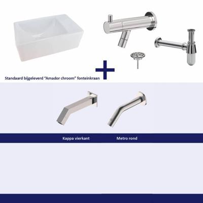 FonteinPack Inbouwkraan Rhea Keramiek 30.5x18x11 cm Chroom