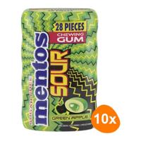 Mentos - Sour Gum Green Apple Suikervrij - 10x 28 stuks - thumbnail