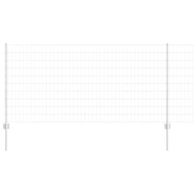 VidaXL Hek met paal zilver 1 x 10 m staal