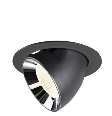 SLV InbouwspotNuminos Gimble XL zwart/chroom 4000K - 40gr - 1009905