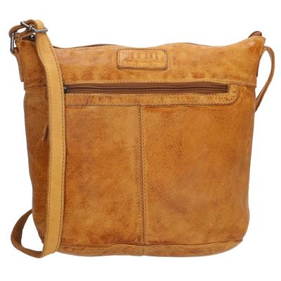 Hide & stitches paint rock shoulder bag-Ocher Yellow
