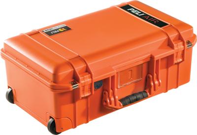 PELI 1535 Air Extreem lichte transporttrolley voor camera-apparatuur, water- en stofdicht, 27 liter volume, zonder schuimrubberen inzetstuk, kleur: oranje
