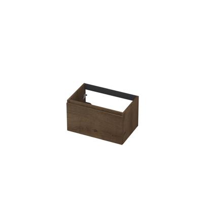 INK - Onderkast 1L Greeploos Houten Keerlijst Fineer - 700x450x400 Mm - Chocolate Fineer