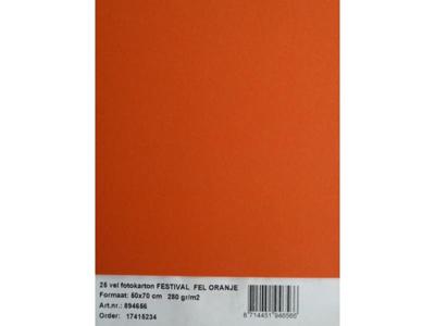 Fotokarton 25vel 70x50cm fel oranje