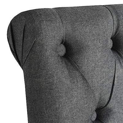 VidaXL Eetkamerstoelen 4 st stof donkergrijs VidaXL Eetkamerstoelen 4 st stof donkergrijs