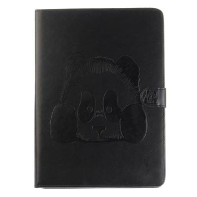 Voor iPad Pro 9.7 inch Embossed Panda patroon horizontaal Flip lederen hoesje met houder & opbergruimte voor pinpassen & portemonnee (zwart)