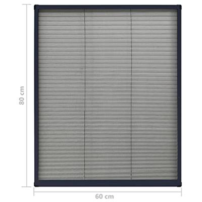 VidaXL Raamhor plissé 60x80 cm aluminium antracietkleurig