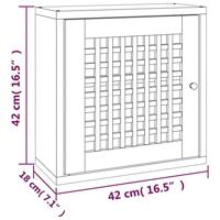 Wandkast 42x18x42 cm massief walnotenhout - thumbnail