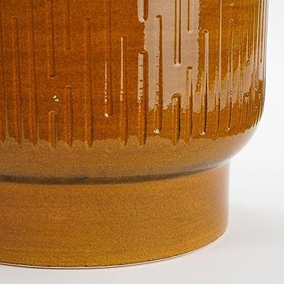 Mica Decorations Thiago Bloempot Rond - H23 x Ø26 cm - Oker Mica Decorations Thiago Bloempot Rond - H23 x Ø26 cm - Oker