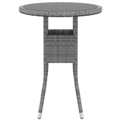 5-delige Loungeset poly rattan grijs - thumbnail