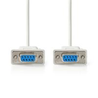 Nedis CCGL52055IV20 Nullmodemkabel D-sub 9-pins Female D-sub 9-pins Female Vernikkeld 2.00 M Rond Pvc Ivoor Label - thumbnail