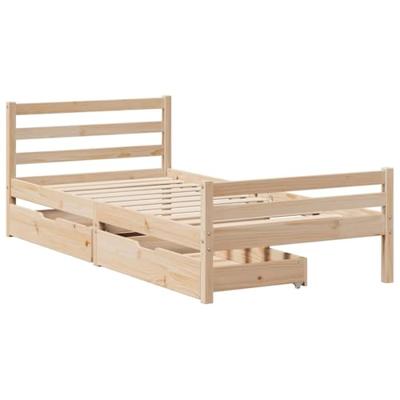Bedframe zonder matras massief grenenhout 90x200 cm